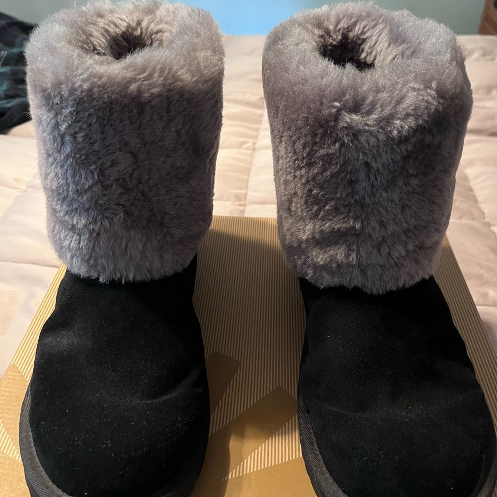 UGG Black and Gray Ellee Boots
